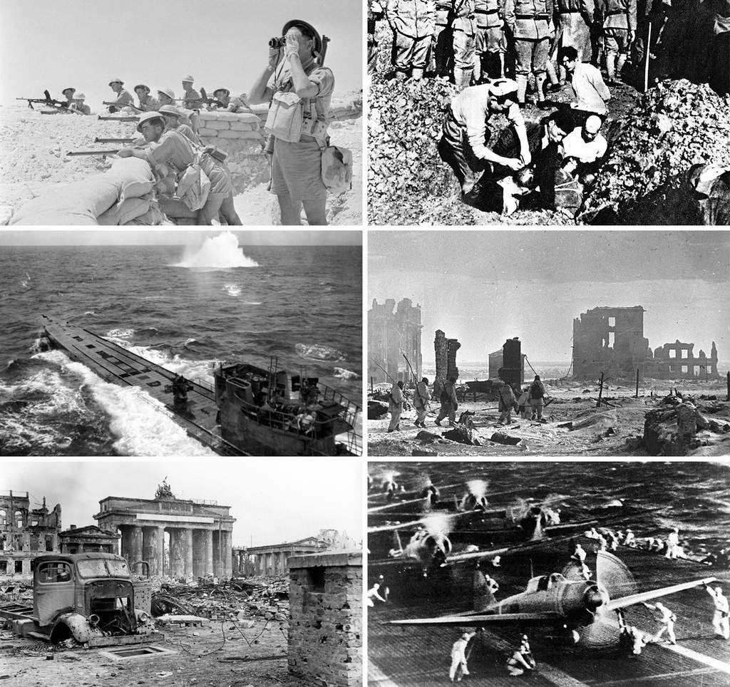 Arsip foto udara bersejarah yang menunjukkan kota-kota di Eropa hancur lebur akibat bombardir hebat selama Perang Dunia II.