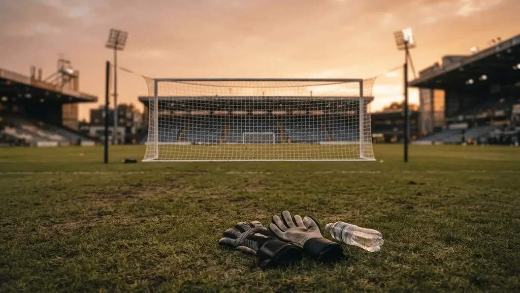 Marc-Andre ter Stegen saat memberikan instruksi kepada rekan-rekan setimnya dalam sebuah pertandingan bersama FC Barcelona.