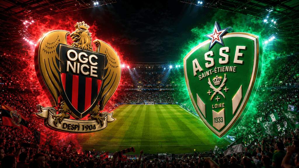 Suasana Stadion Allianz Riviera di Niza yang menjadi saksi bisu laga penentuan playoff degradasi Ligue 1 antara Nice melawan Saint-Etienne.